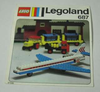 Lego 687 Caravelle Plane Classic Airport Town Vintage  