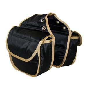  Western Saddle Bag Quilted Insulated Padded Black Sports 