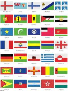 FLAGS OF THE WORLD COLL   LD MACHINE EMBROIDERY DESIGNS  