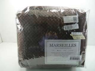 Marseilles 7 Piece Comforter Set Brown Bedding Queen  