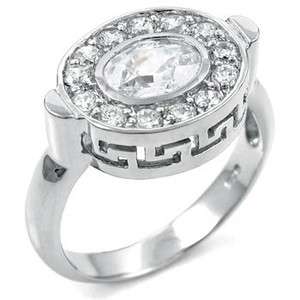 WOMENS STERLING SILVER CZ 11 ROUND BAND RING 5 6 7 8 9  
