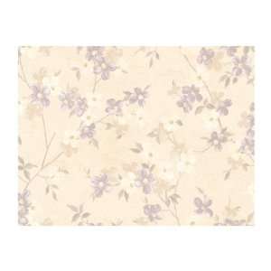 York Wallcoverings WW4451 West Wind Crackled Asian Blossoms Prepasted 
