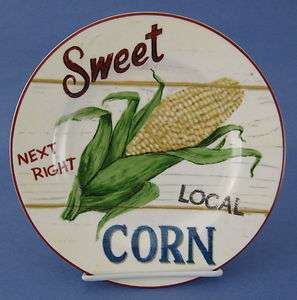 Home Trends Farm Fresh Salad Plate Sweet Corn Ear Cob Roadside Stand 