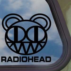  RADIOHEAD Black Decal SCARY BEAR KID A ALBUM Car Sticker 
