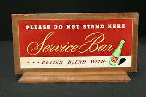 7UP Advertising 1945 Bar Sign Double Sided Vintage  