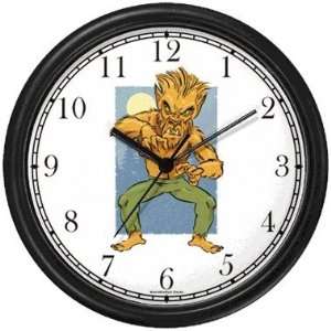 com Werewolf or Were Wolf Wall Clock by WatchBuddy Timepieces (Hunter 