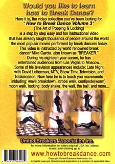 How To Break Dance 3 Popping and Locking Moves DVD  
