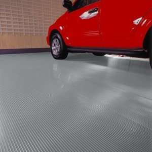  8x22 Ribbed Garage Floor Mat Slate Gray