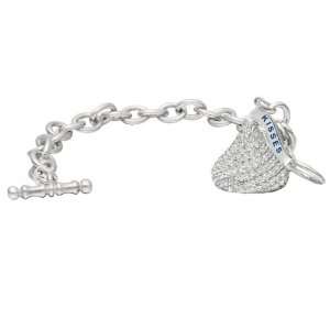  Hersheys Kiss Diamond Toggle Bracelet 1 Charm 14k White 