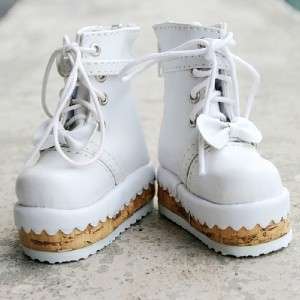 11# White 1/6 SD BJD Dollfie Leather Boots/Shoes 4.7cm  