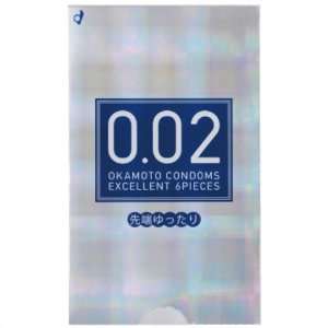  Okamoto 0.02 EX Polyurethane Condom 6pc  Regular Size 