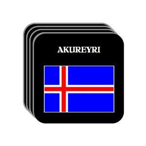  Iceland   AKUREYRI Set of 4 Mini Mousepad Coasters 