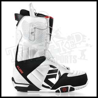 NEW Flow Rival Quickfit Snowboard Boots   White Black  