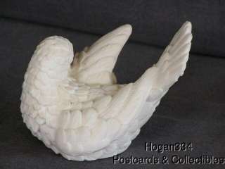Vintage White Dove Bird Turned Head Sculptor A Santini Classic Figure 