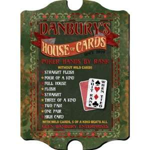  Personalized House of Cards Vintage Sign
