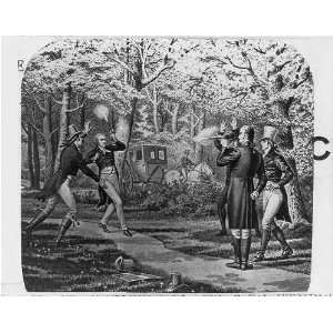   Burr and Hamilton duel, 11 July, 1804, Weehawken NJ