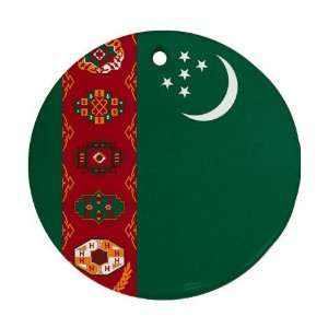 Turkmenistan Flag Round Mouse Pad