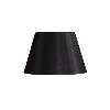 NEW 14 in. Wide Bell Shaped Lamp Shade, Black, Raw Silk Fabric, Laura 