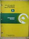 John Deere 872 874 876 Side Delivery Manure Spreader Operator Manual