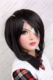 206 Another Misaki Mei Cosplay Costume Short Black Wig  