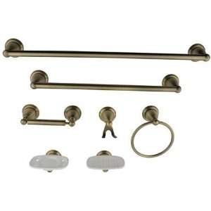   Heritage Bathroom Accessory Package, Vintage Brass