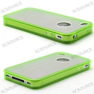 8x hard back gel skin TPU case cover for apple iphone 4S and CDMA 4G 