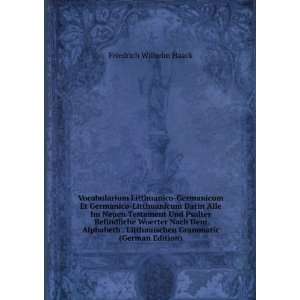  Vocabularium Litthuanico Germanicum Et Germanico Litthuanicum Darin 