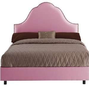   Furniture Plain High Arch Bed in Wood Rose   Full