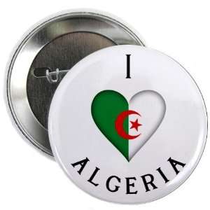  I HEART ALGERIA World Country Flag 2.25 inch Pinback 