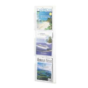 Safco Products   Reveal™ 3 Magazine Display   5613CL   Color Clear 