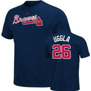  Dan Uggla Majestic Player Name & Number Atlanta Braves T 