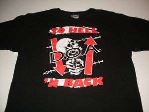 VINTAGE D.O.A. TO HELL AND BACK ROCK T SHIRT SIZE LARGE  
