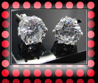 925 Sterling Silver Diamond Cut Earrings Stud L  