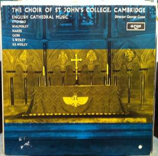 CHOIR OF ST JOHNS english cathedral music LP VG+ Oval  