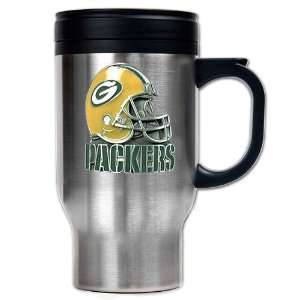   Packers NFL 16oz Stainless Steel Travel Mug   Helmet Logo Everything