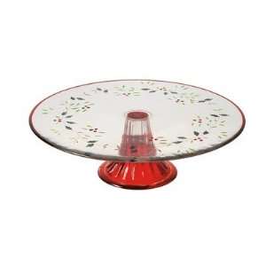  Winterberry Large Glass Cakeplate