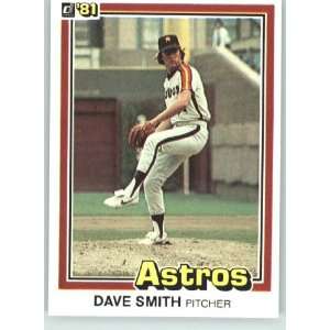  1981 Donruss #23A Dave Smith (Line box around stats is not 