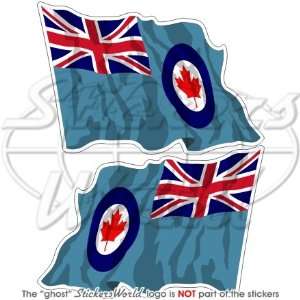 CANADA Canadian AirForce RCAF Waving Flag 3 (75mm) Vinyl 
