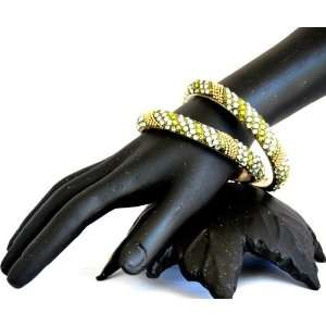  ALFONSINA Lac Bangles Olive Jewelry