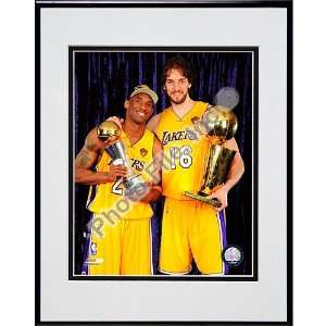  Photo File Kobe Bryant & Pau Gasol with 2010 NBA Finals 