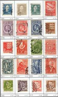 DENMARK Collection 351Different Stamps 1851/2001  