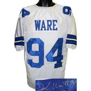  DeMarcus Ware Signed Jersey   White Prostyle   Autographed 