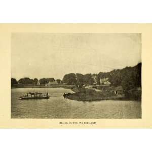  1906 Print Broek Waterland Ferry Horse Netherlands North 