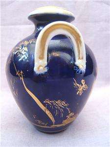 Early ROYAL CROWN DERBY 1800 1825 blue and gilded VASE  