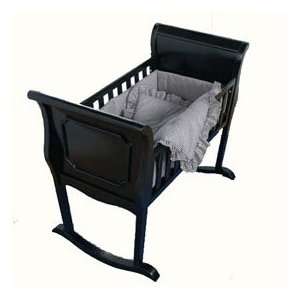  Black Gingham Cradle Bedding   Size 15x33 Baby