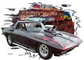 You are bidding on 1 1965 Black Chevy Corvette Blown Custom Hot 