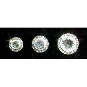  16mm Rondel Button with Crystal Rivoli Center   11790/16mm 