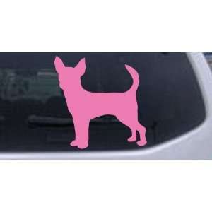 Pink 3in X 3in    Chihuahua Dog Animals Car Window Wall Laptop Decal 