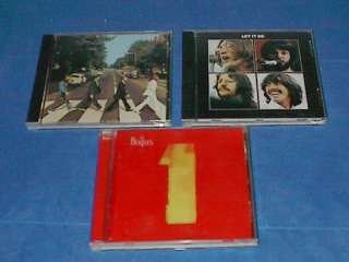 THE BEATLES (three CDs LOT) ~ 1, ABBEY ROAD, LET IT BE (see picture 