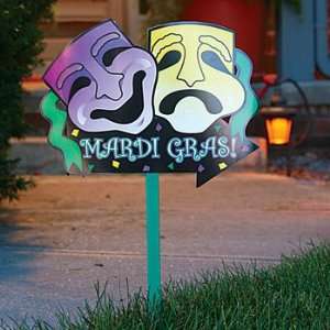  Mardi Gras Yard Sign   Party Decorations & Yard Stakes 